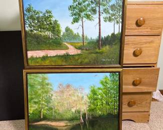 194 pairofframedmayerwinlandscapepaint