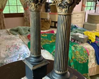 145 pairofcorinthianstyletablelamps
