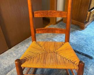 140 ladderbackrockingchairwithrushseat