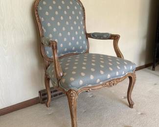 163 louisxvstyleupholsteredcarvedwooda