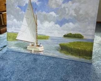 143 landscapepaintingwithsailboatcontemp