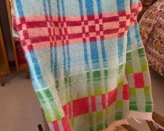 029 multicolorplaidwoolthrowblanke