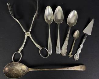 245 assortedvintageservingpiecesandspoo