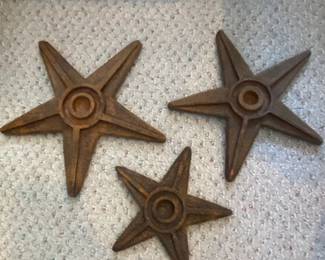 Set of Cast Iron Decorative Stars