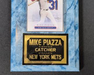 Mike Piazza New York Mets Fleer Baseball Card Plaque