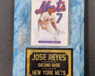 Jose Reyes New York Mets Fleer Baseball Card Plaque