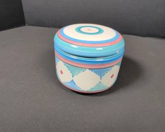 HandPainted Ceramic Lidded Jar