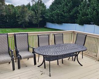 Piece Cast Aluminum Outdoor Dining Set