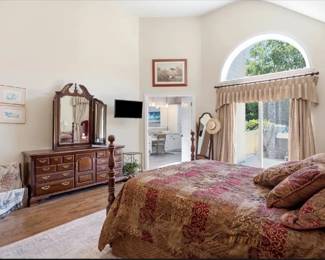 Traditional Triple Dresser with TriFold Mirror