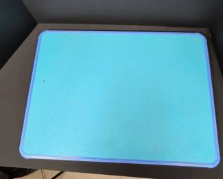 Vintage Turquoise Metal Serving Tray