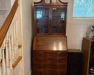 230 secretarydeskwithglassfrontbookcase