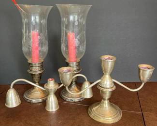 178 weightedsilvercandlesticksandgorham