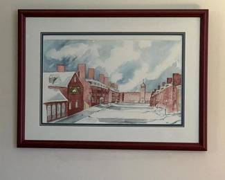 113 295x2175framedwintervillagescene