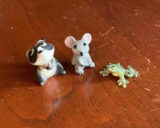 071 threeminiatureanimalsfrogmouseracco