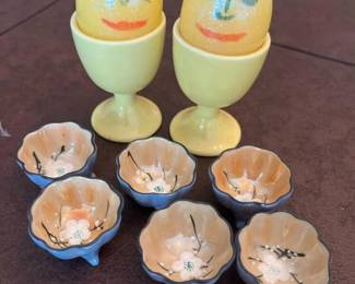 175 japanesefloralfootedsaltcellarswith
