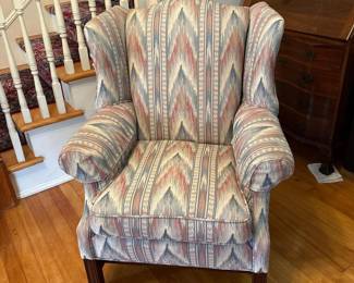 123 patternedupholsteredwingbackchair