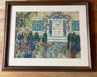 088 framedfloralembroiderywithfloralsan