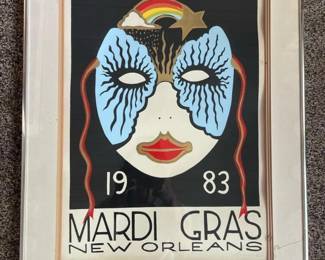 027 framed1983mardigrasneworleansposte