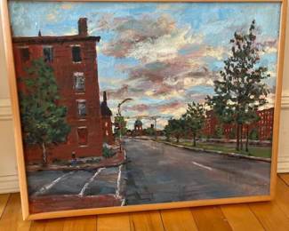 269 framedstreetscenepaintingsignedtimo