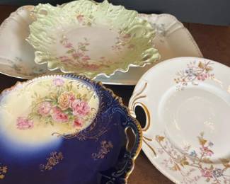 013 porcelainservingtraysandplatesflora