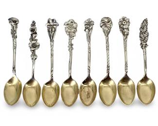 8pc Sterling Silver Spoon Collection