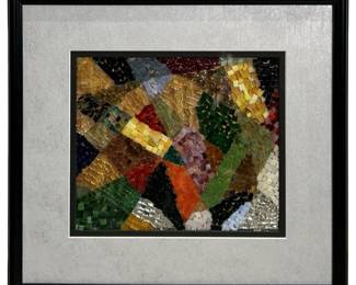 Mid-Century Modern Abstract Glass Mosaic Art