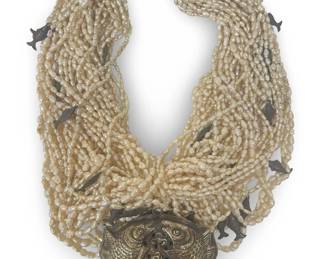 Multi Strand Freshwater Pearl Fish Motif Necklace