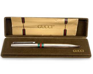 Italian Sterling Gucci Blallpoint Pen in Case