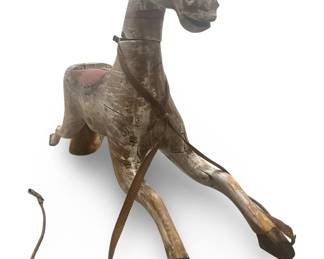19th Century Carved Wooden Folk Art Horse