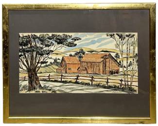 After M.A. Fortin Original Watercolor Painting