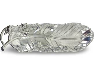 1999 Arthur Court Metal Jaguar Tray