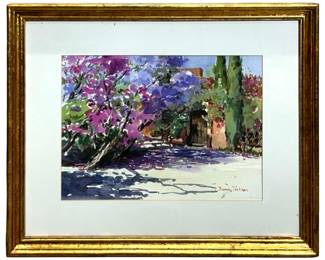 Signed Donna Dickson Original Watercolor Landscape