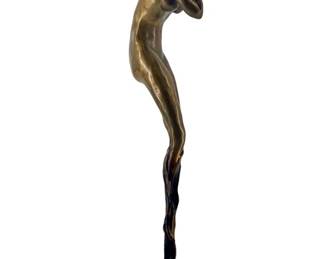 After Louis Icart Abstract Bronze Sculpture