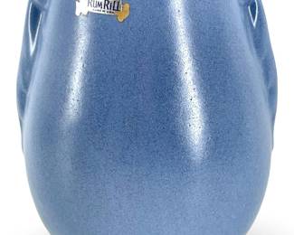 Rumrill USA Blue Glazed Ceramic Vase