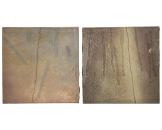 2pc Clinton Hill Mixed Media Fiberglass on Canvas