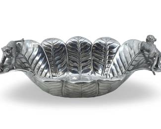 2004 Arthur Court Aluminum Metal Monkey Tray