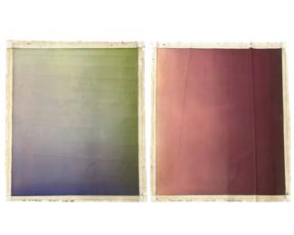 2pc. Signed Clinton Hill Mixed Media on Canvas 2/4