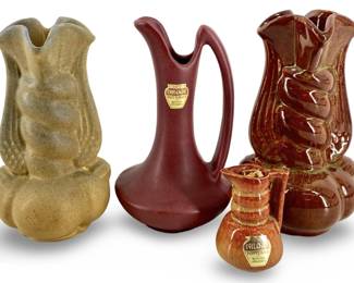 4pc Niloak Ceramic Pottery Vase Collection