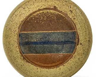 Glazed Stoneware Ceramic Art Plate