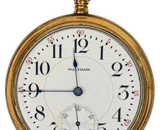 Vintage Open-Face Waltham Pocket Watch