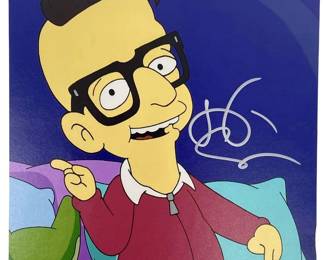 Jeff Goldblum Signed Simpsons Photo with CoA