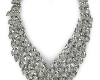 Chunky Clear Faceted Rock Crystal Necklace