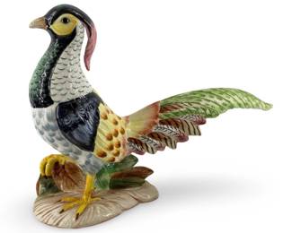 Italian Ceramic Pheasant Sculpture 104/210