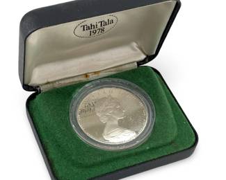 1978 Tokelau Tahi Tala Silver Coin in Case