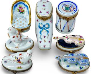 Limoges French Porcelain Dresser Boxes