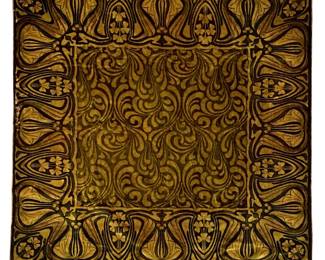 Vintage Ornate Brown Rug