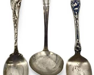 3pc Vintage Sterling Silver Spoons
