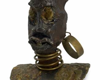 Vintage Dine Attributed ‘67 Bronze Brutalist Bust