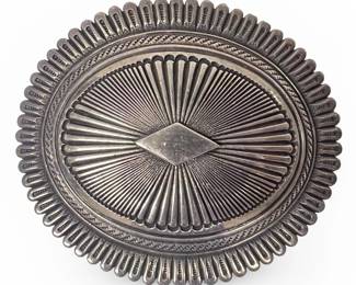 Signed Ron Bedonie Sterling Scalloped Sunburst