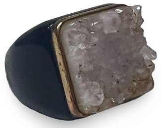 Phenomenal Raw Natural Amethyst Ring
